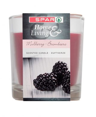 SPAR Scented Candle in Glass Mulberry  1pcs