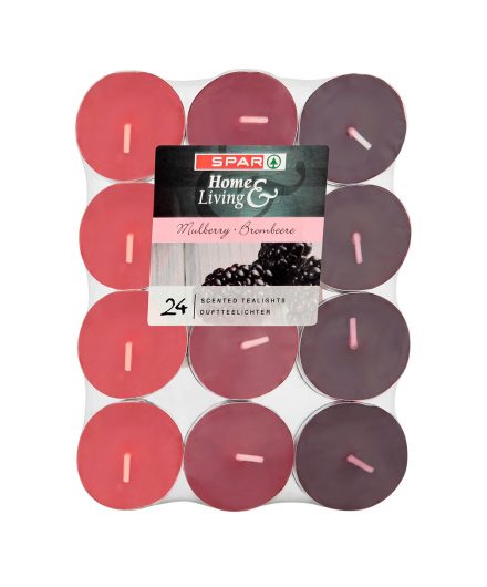 SPAR Scented Tealights Mulberry 24 pcs