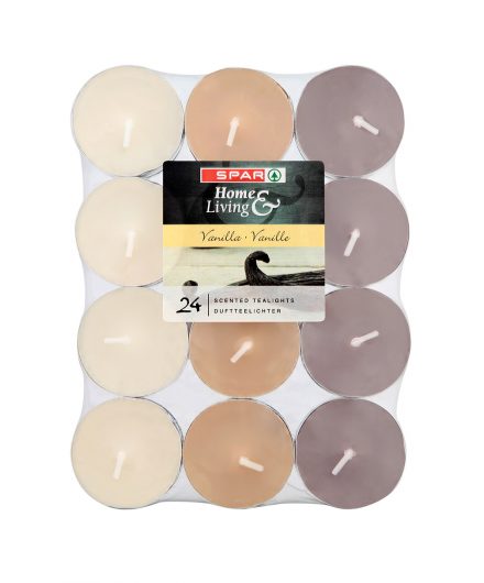 SPAR Scented Tealights Vanilla 24 pcs