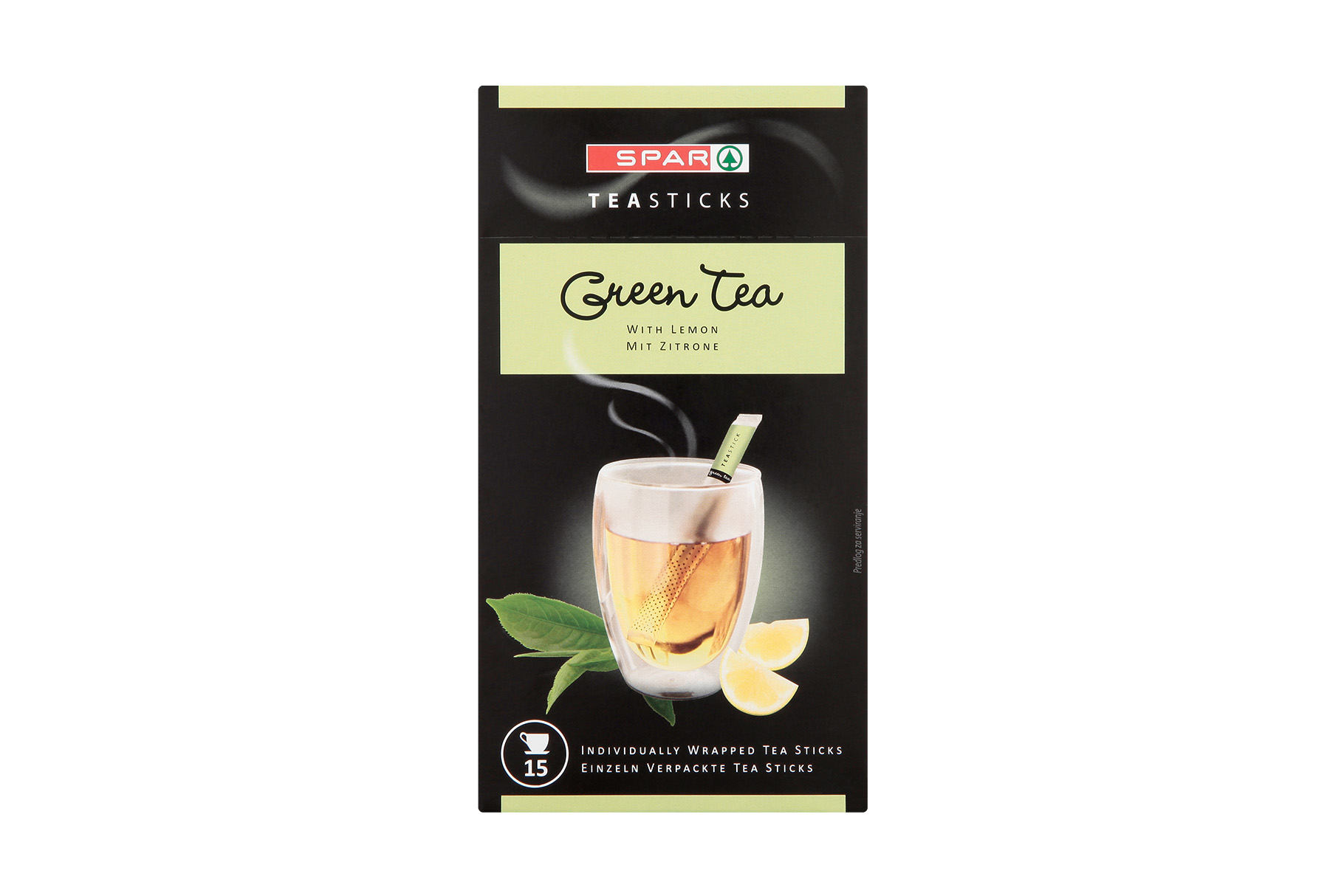 SPAR Tea Sticks Green Tea with Lemon 15x – Spar Kosova J.S.C.