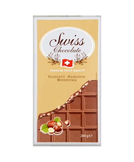 Swiss Milk Chocolate Hazelnut tablets 200 gr