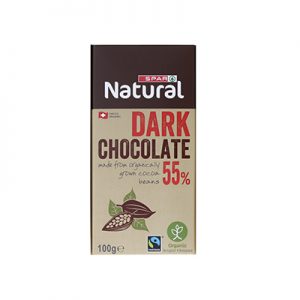 SPAR Natural Organic Chocolate Bar Dark 55% 100g