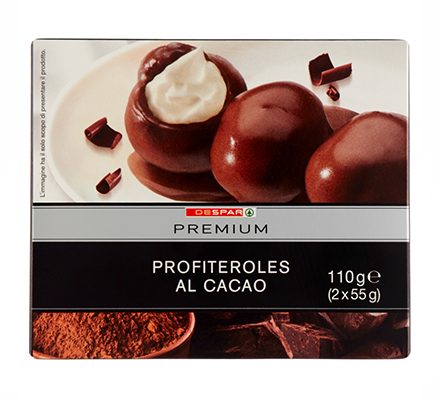 Profiteroles al cacao (2x55g) 110g – 8 pz per cartone